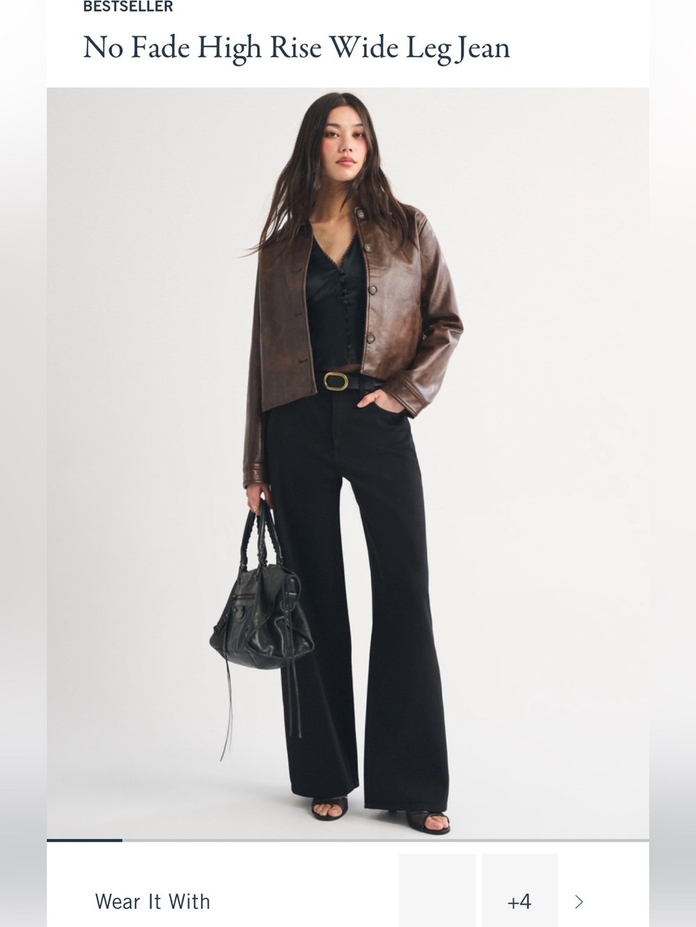Abercrombie &Fitch High rise wide leg jeans